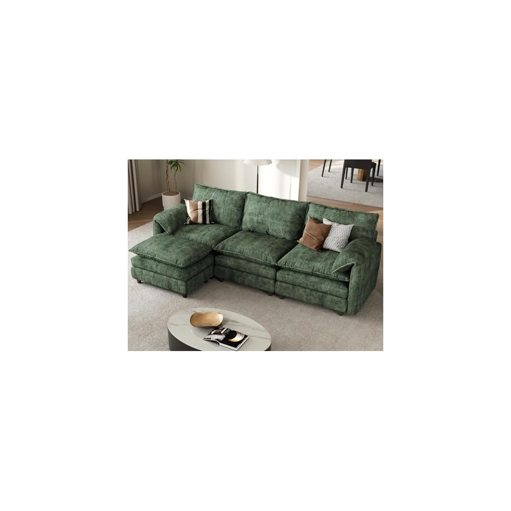 DWVO 108" Modular Sectional Sofa with Movable Ottoman