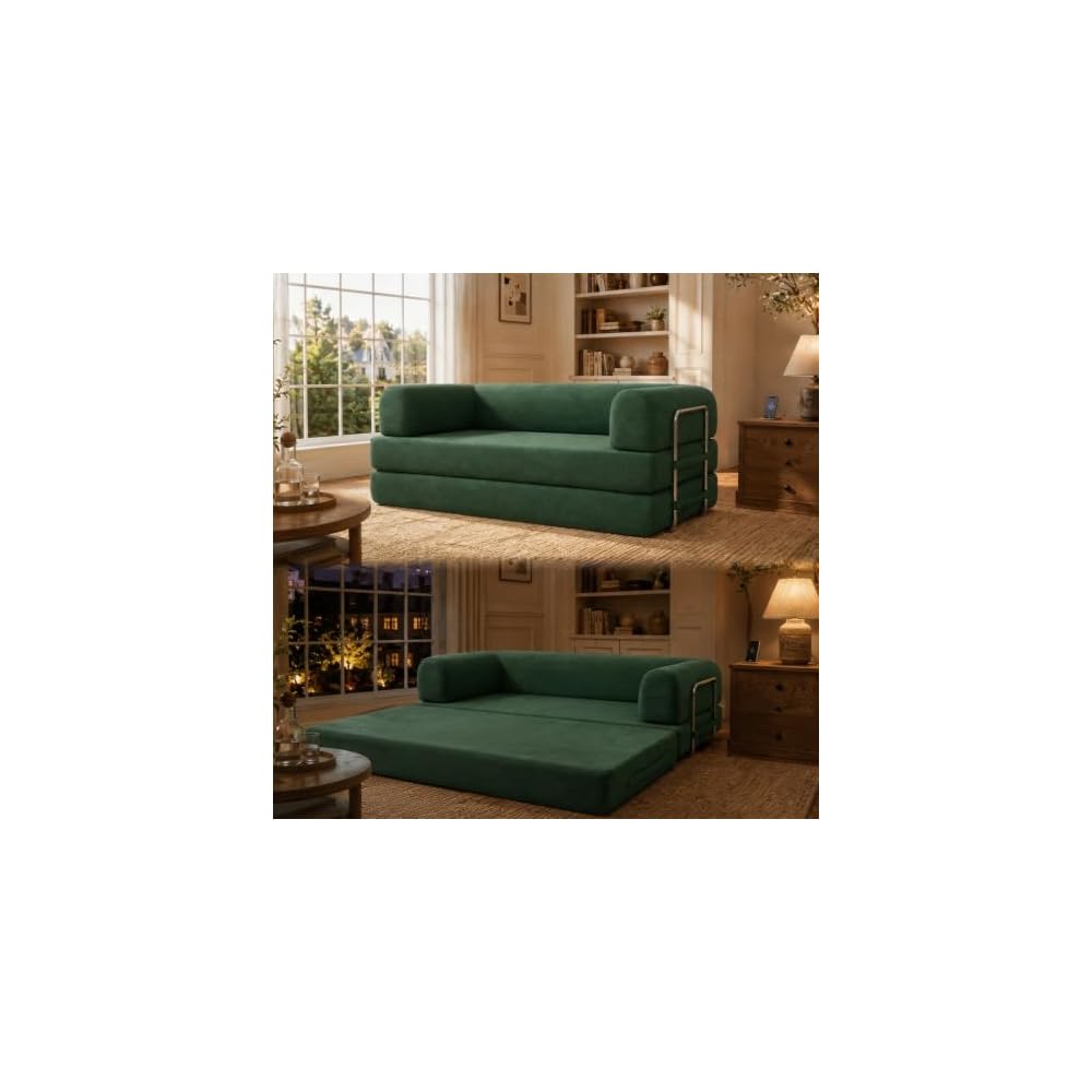 WHGBJA 79" 5 in 1 Convertible Sofa Bed Couch, Modular Sectional, Loveseat