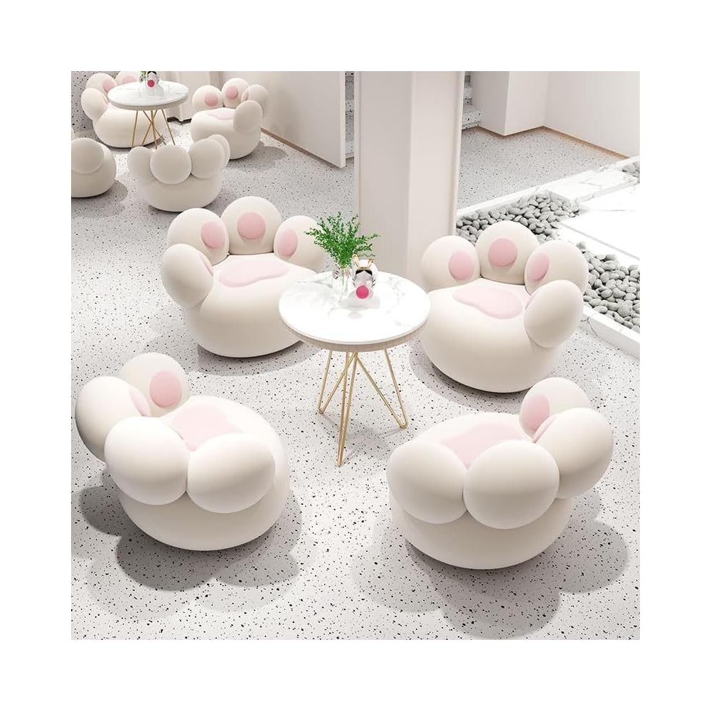 Modern Nordic-Style Lounge Chair – Elegant, Comfortable Living Room Furniture White