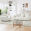 2 Piece Teddy Living Room Sofa Set,Boucle 3 Seater Sofa & Single Sofa Chair
